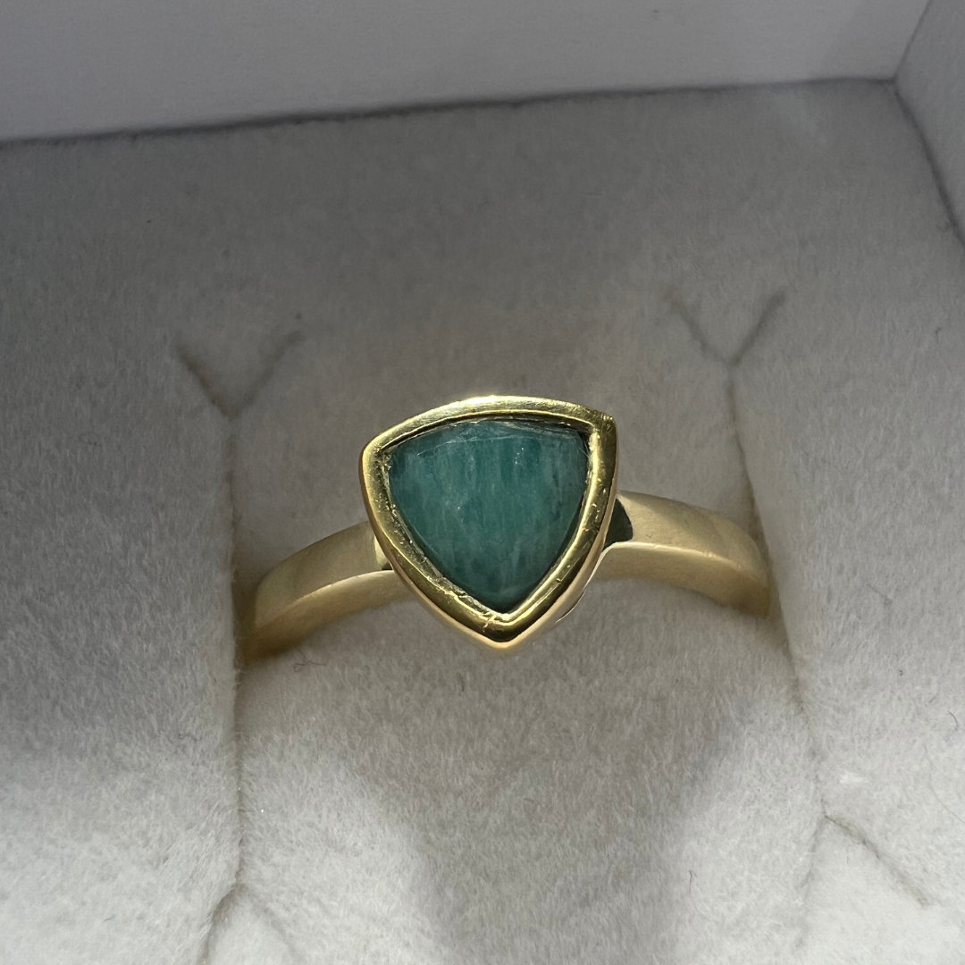 Amazonite anxiety ring