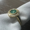 Anxiety ring gold and emerald